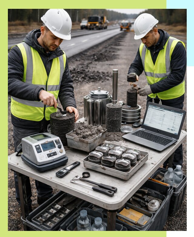 Сертификация асфальта: испытания и подтверждение в Самаре