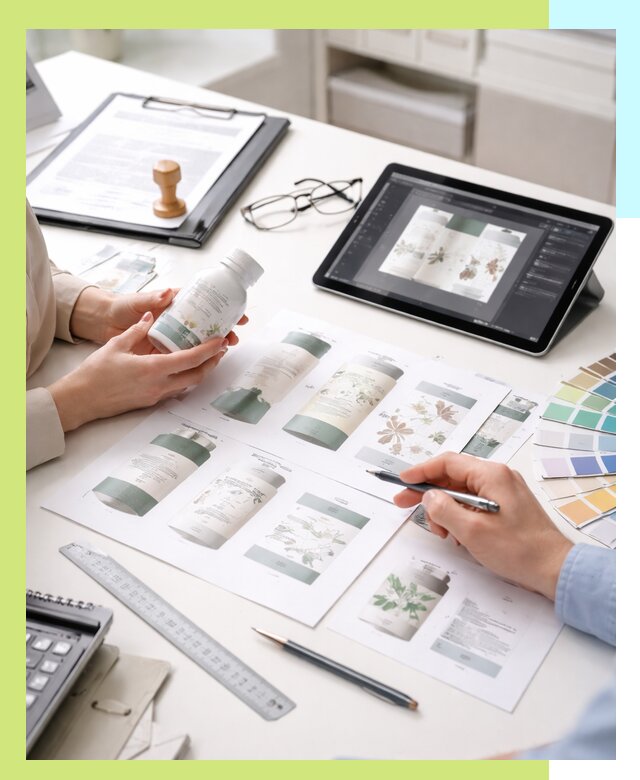 Профессиональная разработка дизайна и текста этикетки продукции в Самаре